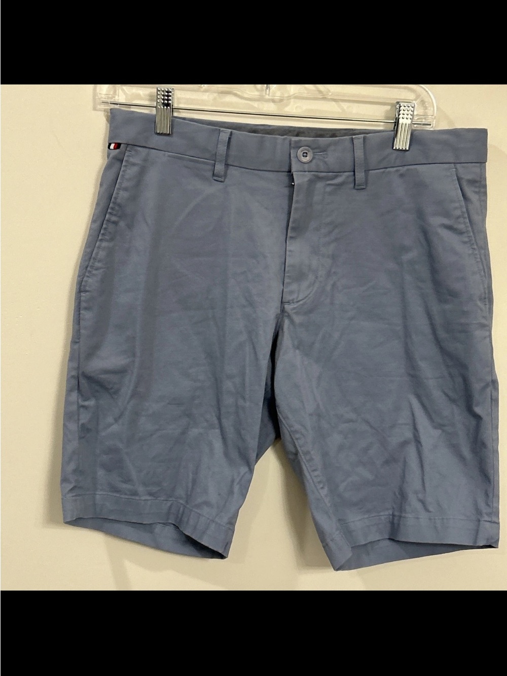 Tommy Hilfiger Men's Slate Blue Flat Front Chino Shorts